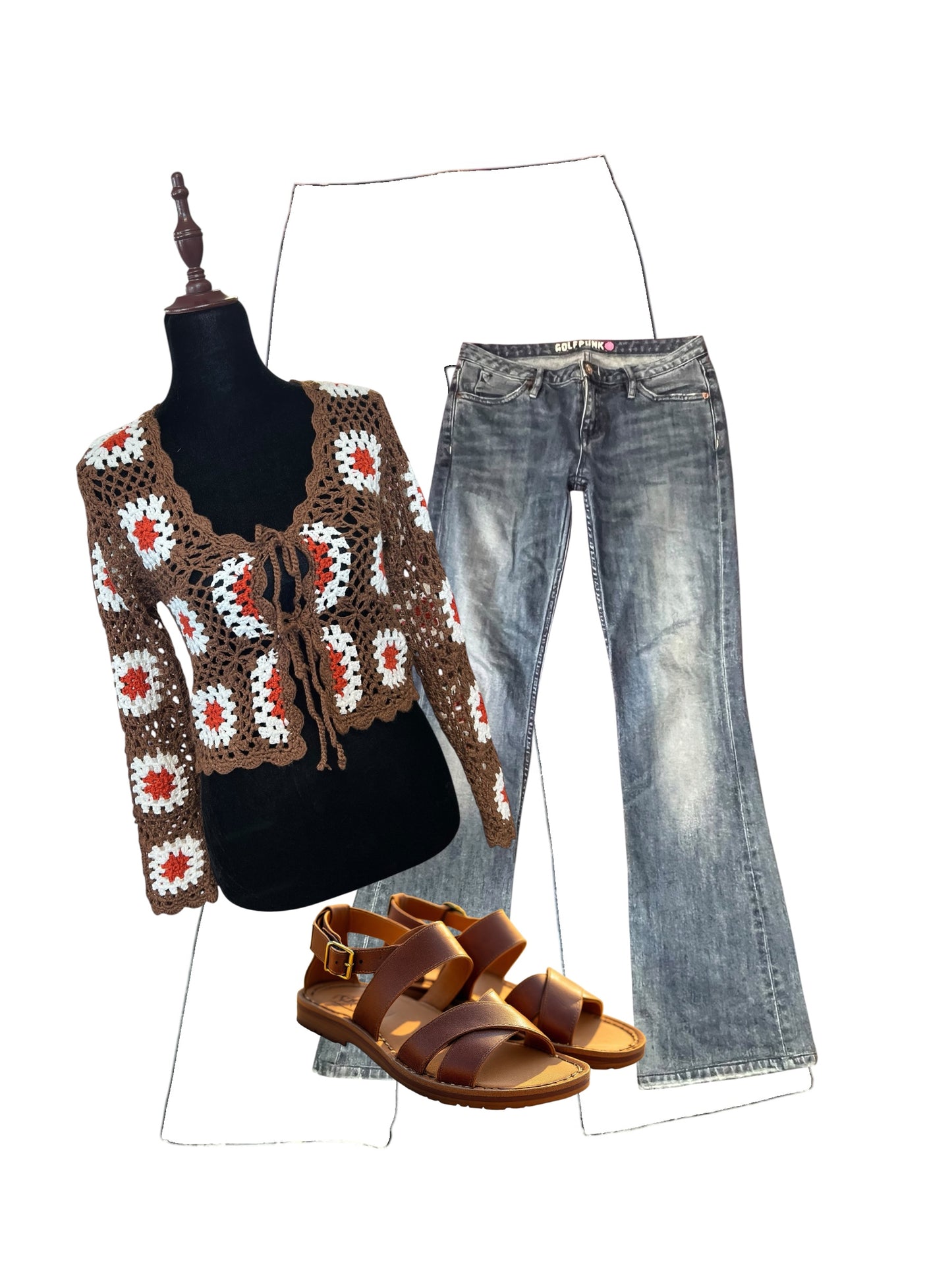 BROWN CROCHET TOP | 10
