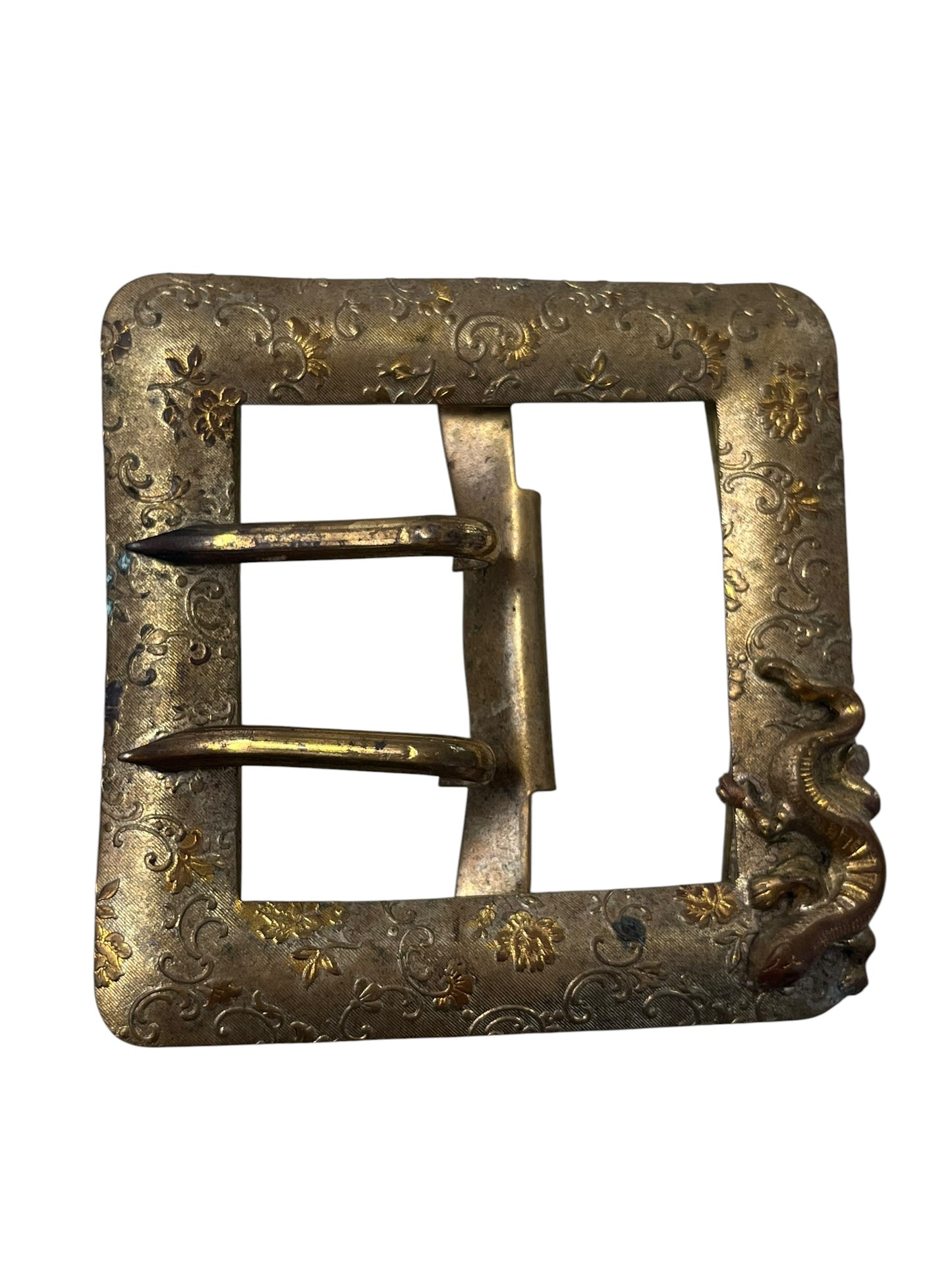 EMBOSSED VINTAGE LIZARD BUCKLE