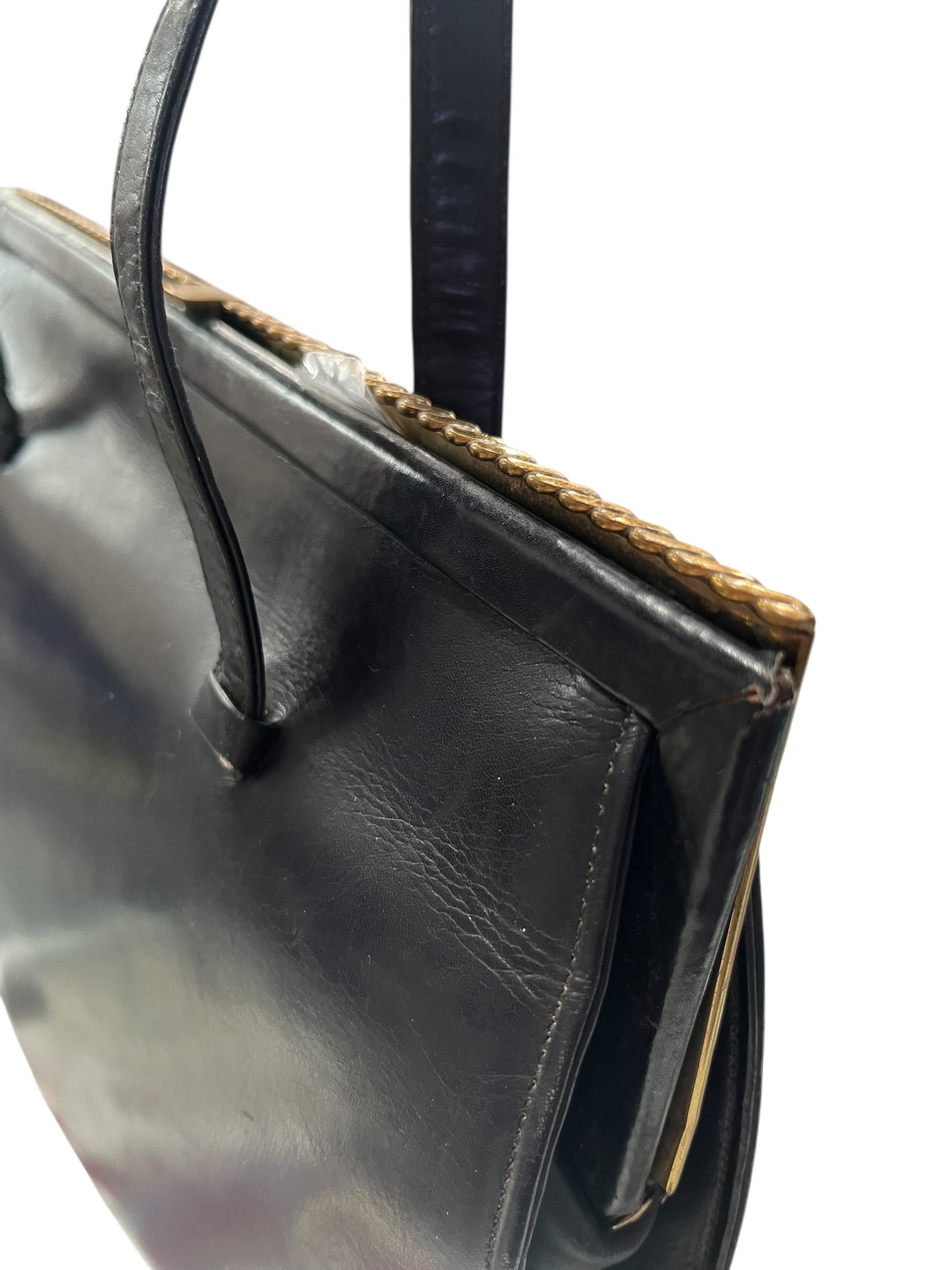 FASSBENDER BLACK LEATHER HANDBAG