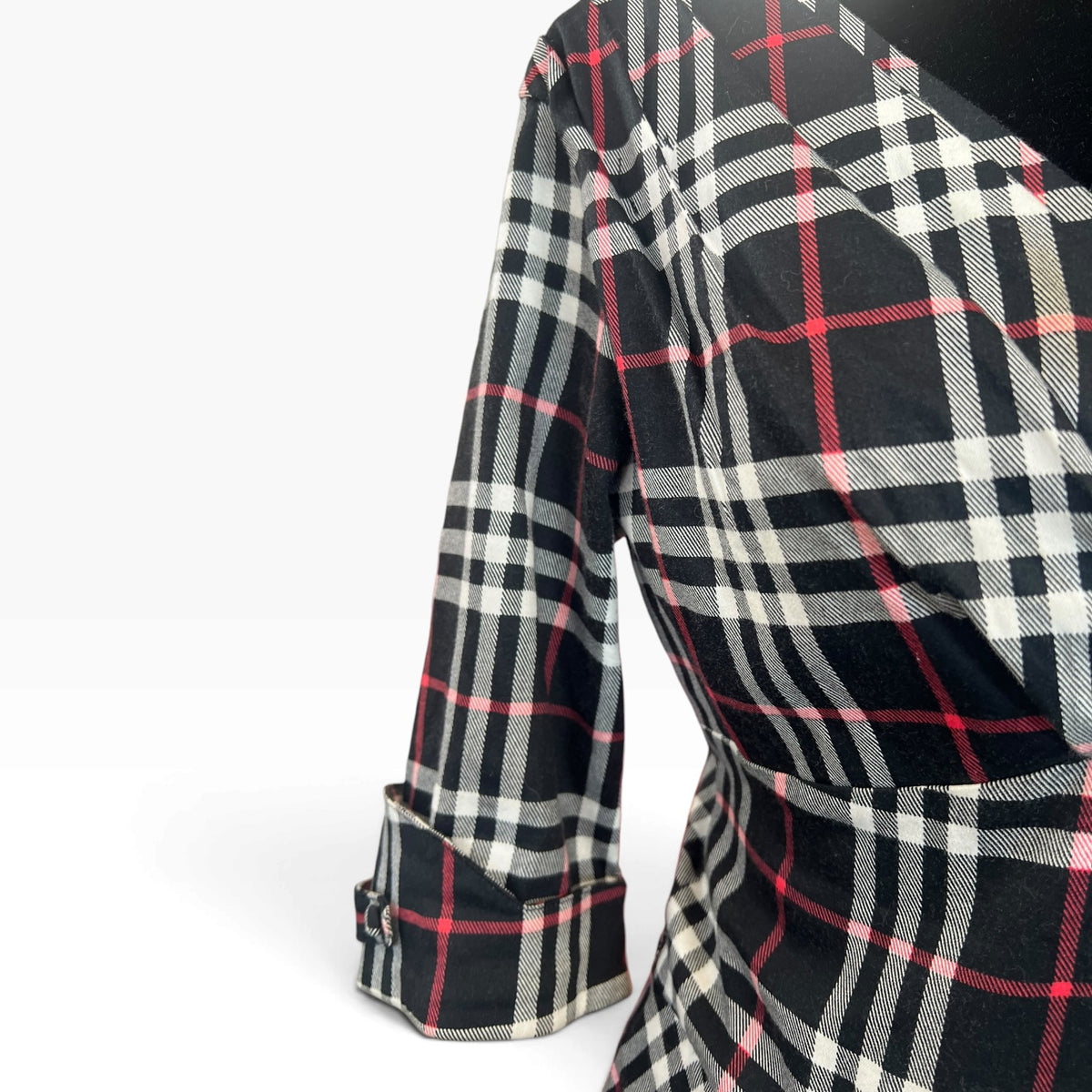 UNIQUE VINTAGE TARTAN DRESS | L/14