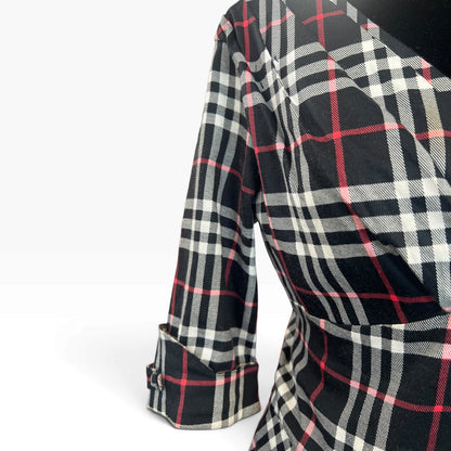 UNIQUE VINTAGE TARTAN DRESS | L/14