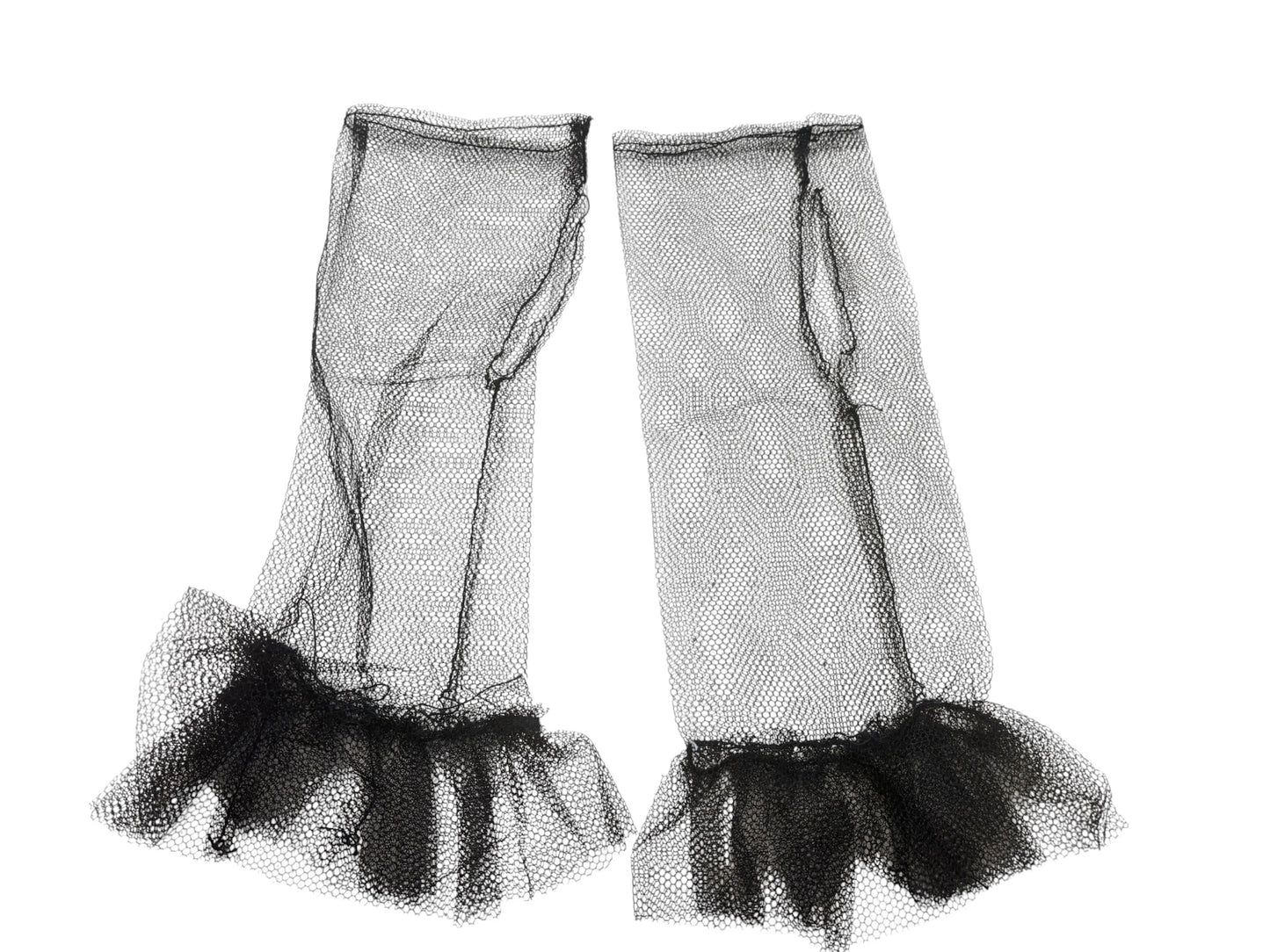 BLACK MESH FINGERLESS GLOVES