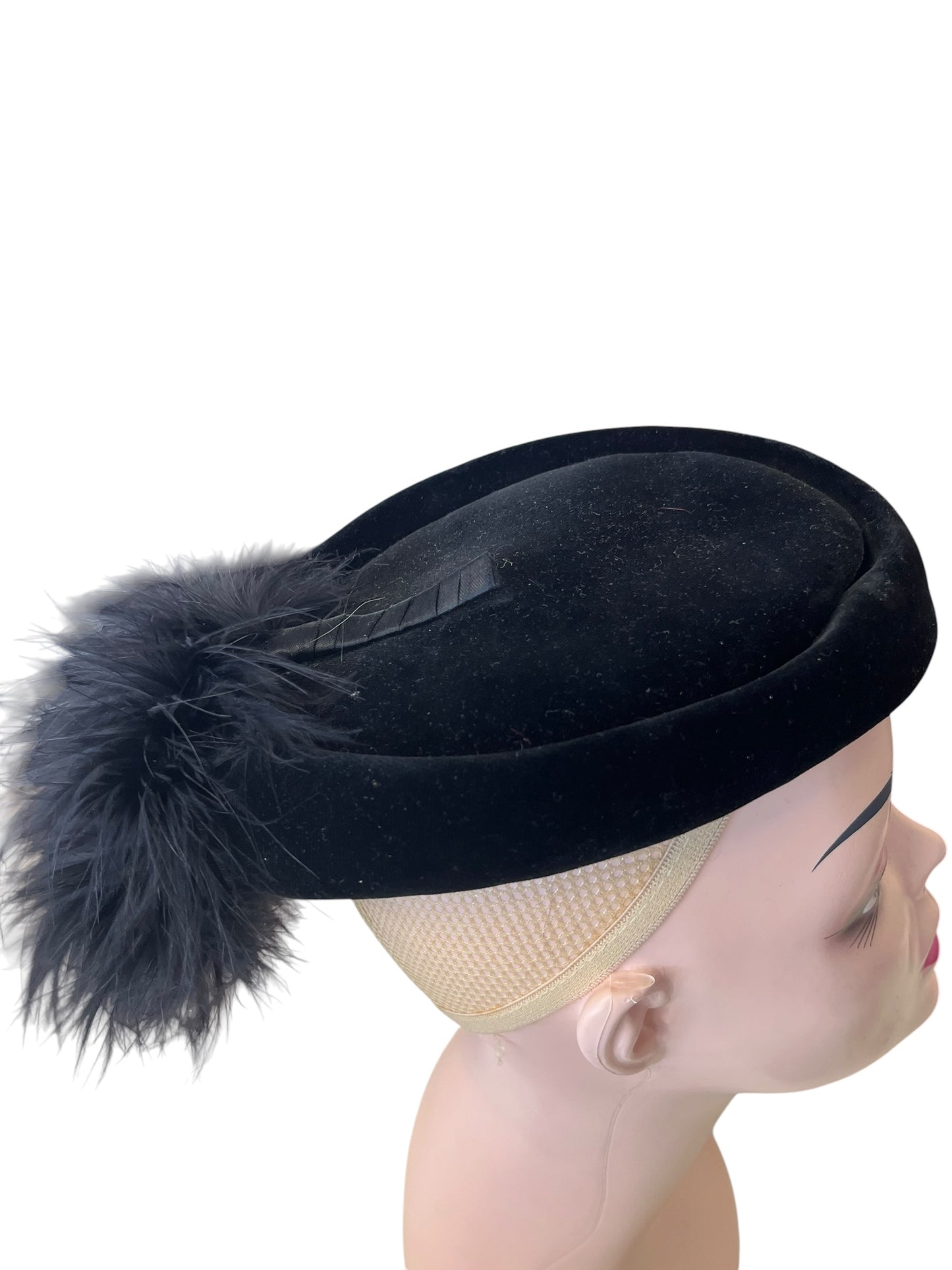 C&A BLACK FEATHER HAT