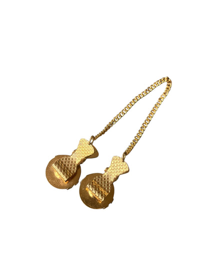 BROWN PEARLESQUE CARDIGAN CLIPS