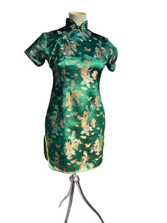 GREEN CHINOISES DRESS | 14/16