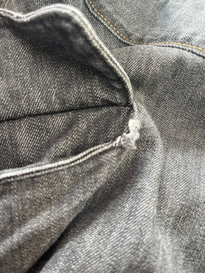 GREY DENIM PINAFORE DRESS | 2X