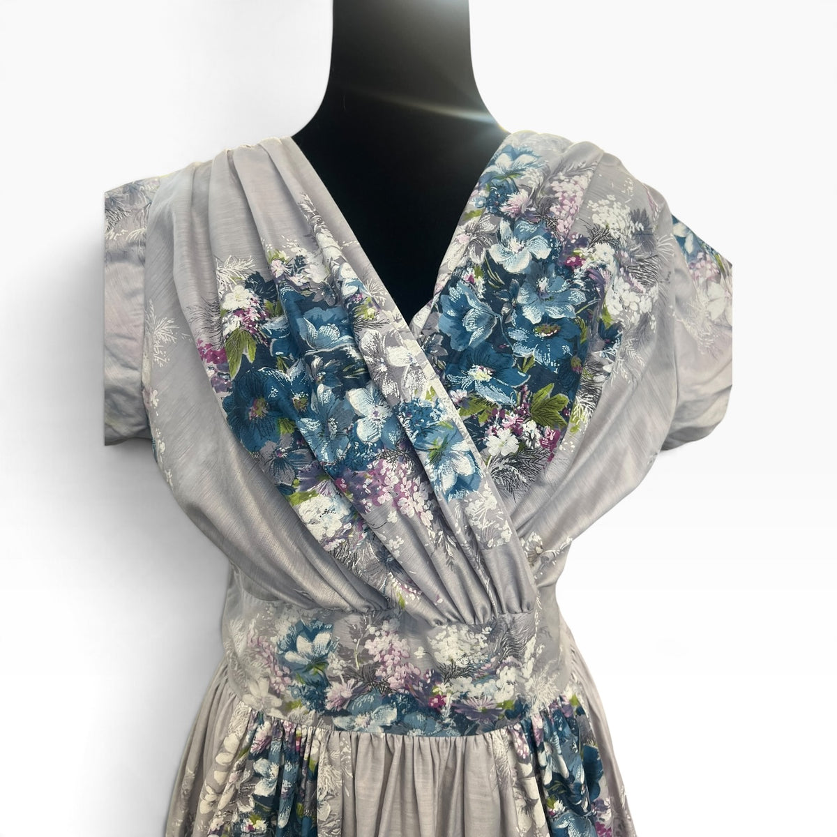 BLUEY/GREY OIL PAINTING DRESS | 10/12