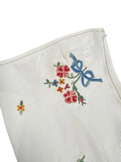 WHITE CALF SKIN GLOVES