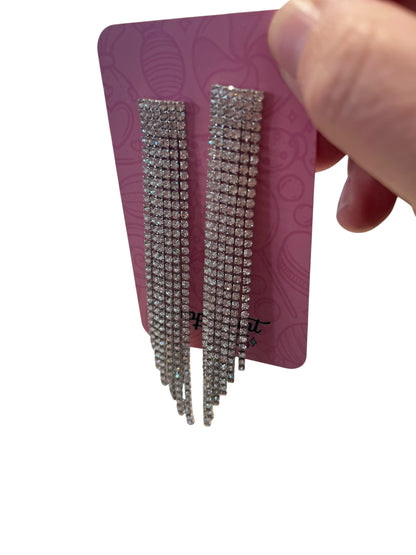 LONG DIAMANTE EARRINGS