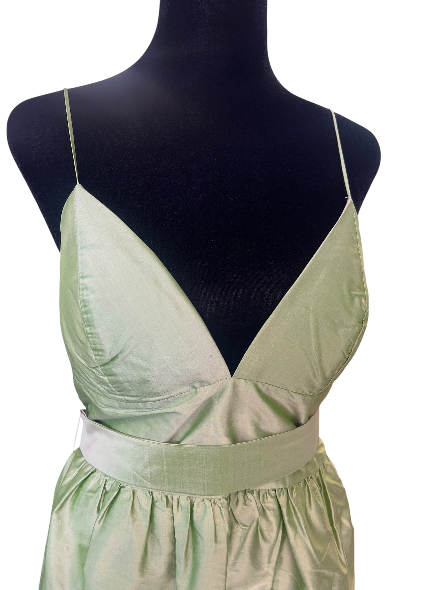 GREEN GEORGE SILK DRESS | 10
