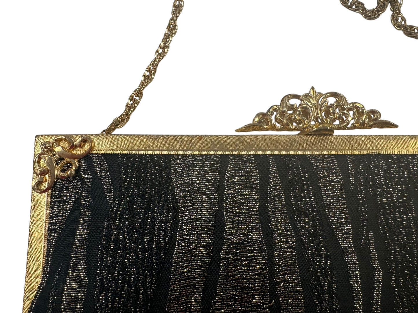 GOLDEN STRIPE ART DECO BAG