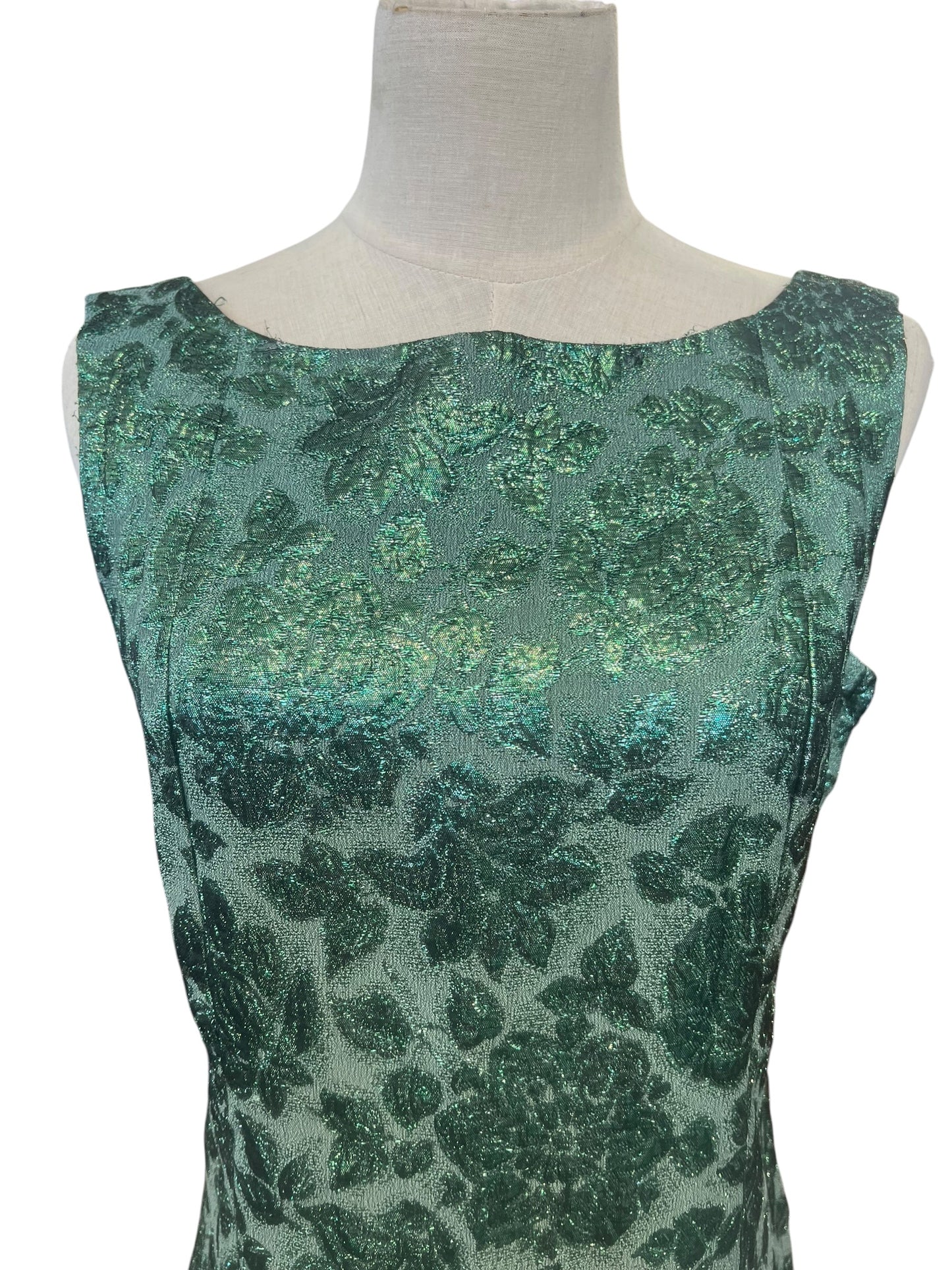 METALLIC GREEN ROSE DRESS | 8