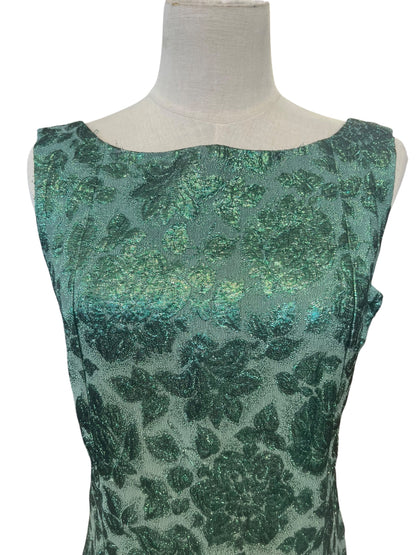 METALLIC GREEN ROSE DRESS | 8