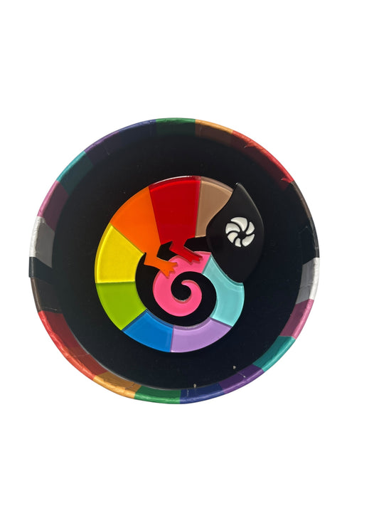 COLOURFUL CHAMELELON BROOCH