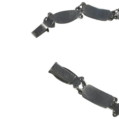 STERLING SILVER GOLD ENAMEL BRACELET