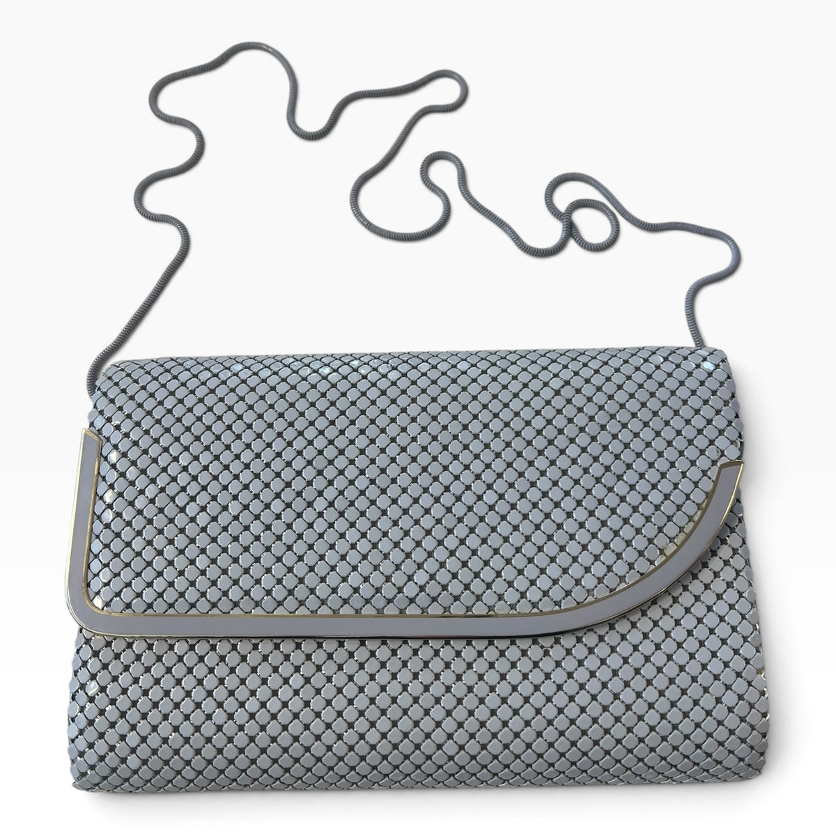 GREY MESH SHOULDER BAG