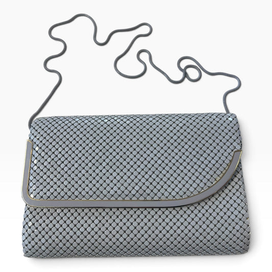GREY MESH SHOULDER BAG