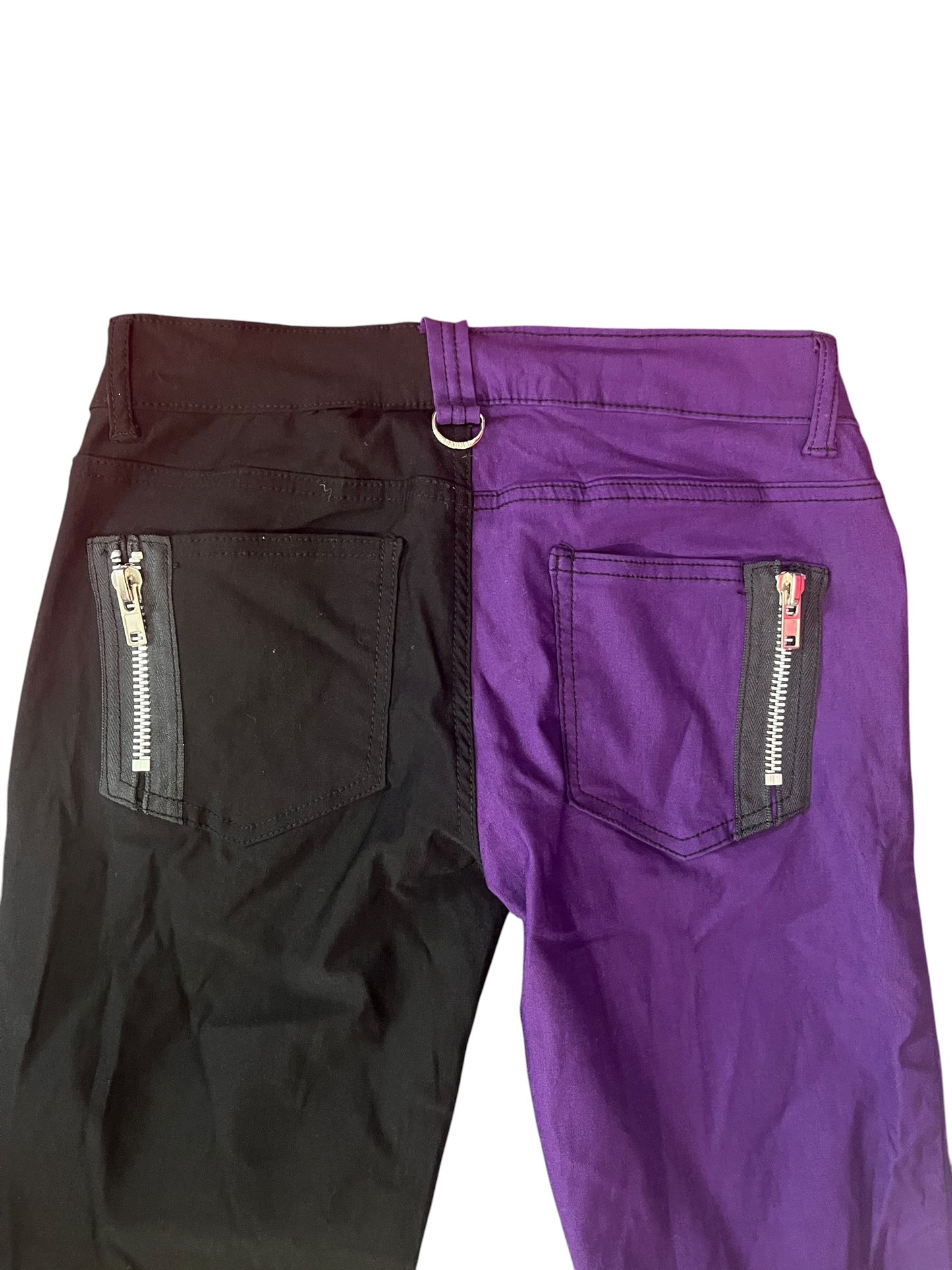 BANNED PURPLE & BLACK SKINNY PANTS | S