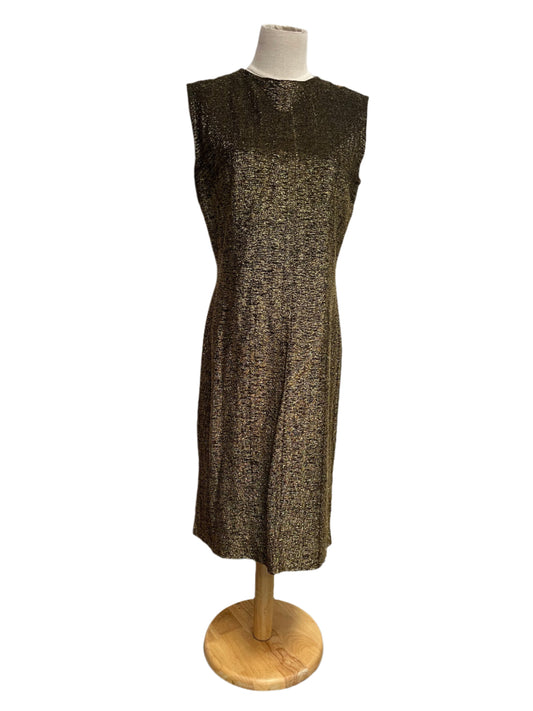 BARBARA FEILD GOLD GLAMOUR DRESS SZ 12/14
