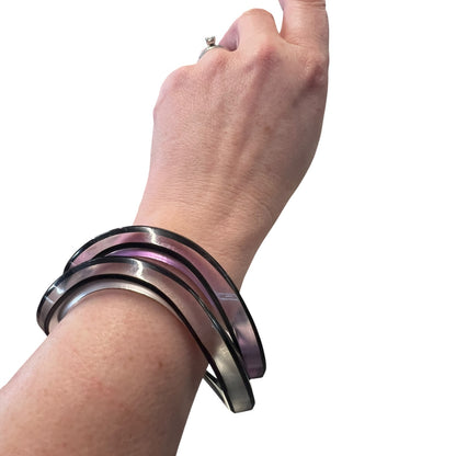 ITALIAN ASYMMETRICAL BANGLE ( purple)