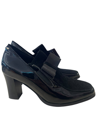 BLACK BOW HEELS | 8
