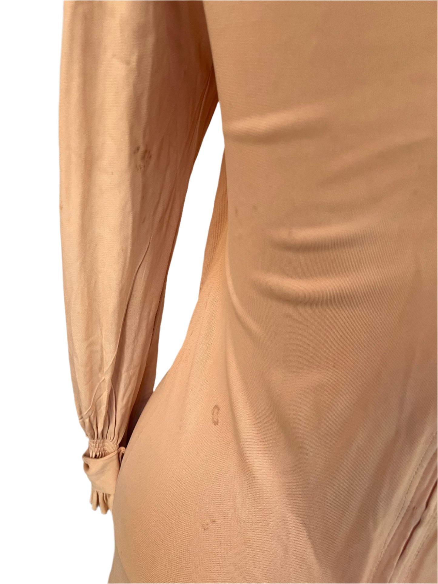DREAMY PEACH 1940s DRESS SZ 14