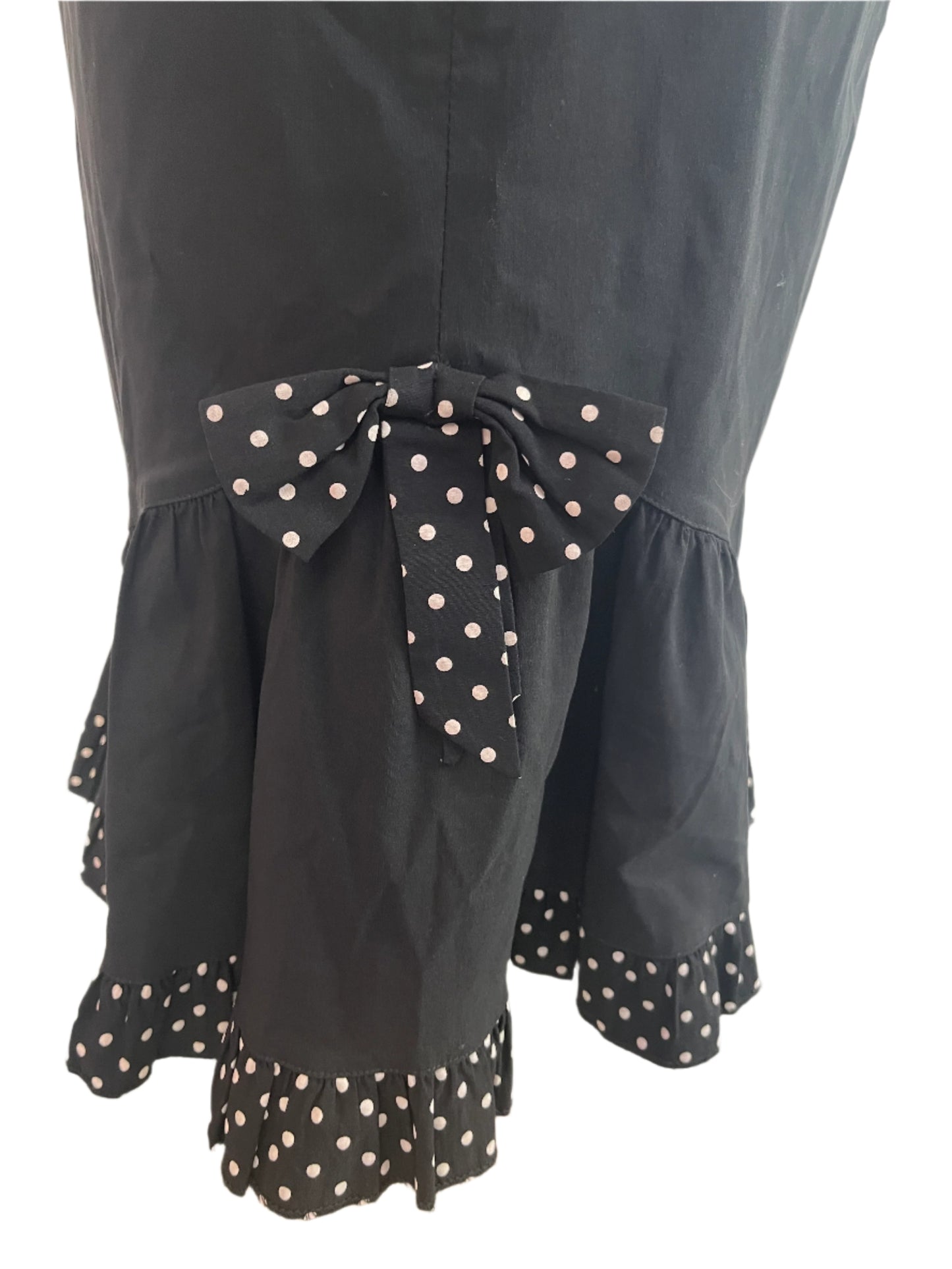 HELLBUNNY POLKADOT PENCIL SKIRT SZ L/12
