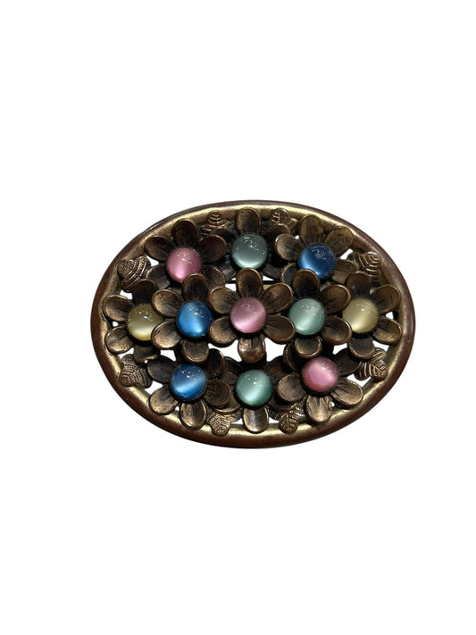 CZECH MOONGLOW BROOCH