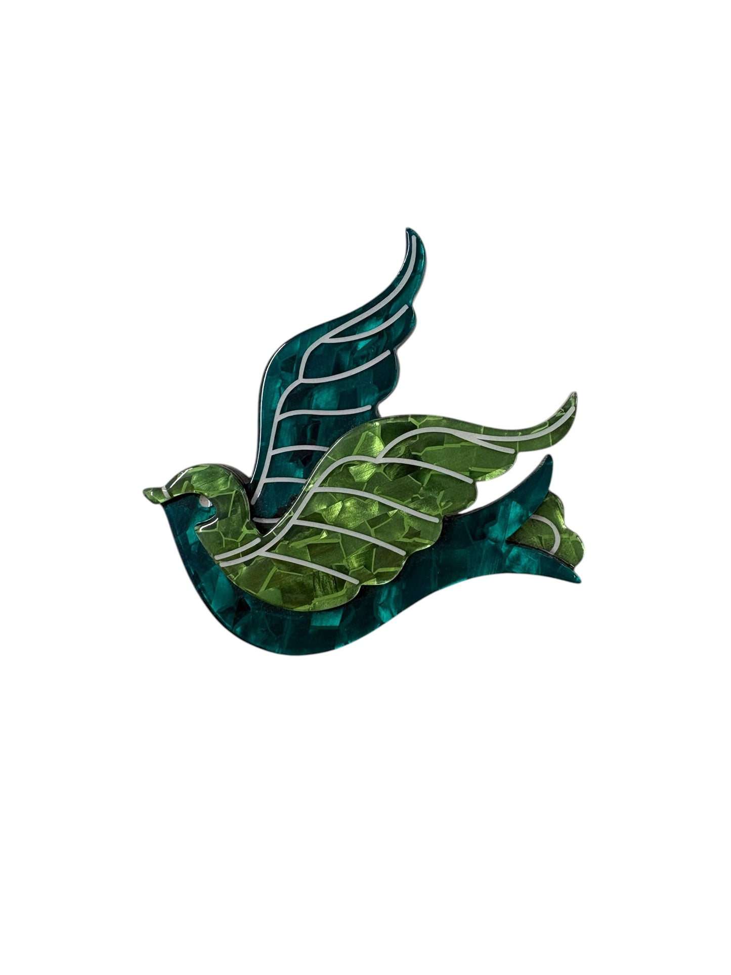 ERSTWILDER - BARBARELLAS BIRD BROOCH (GREEN)