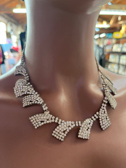 DIAMANTE NECKLACE & EARRINGS