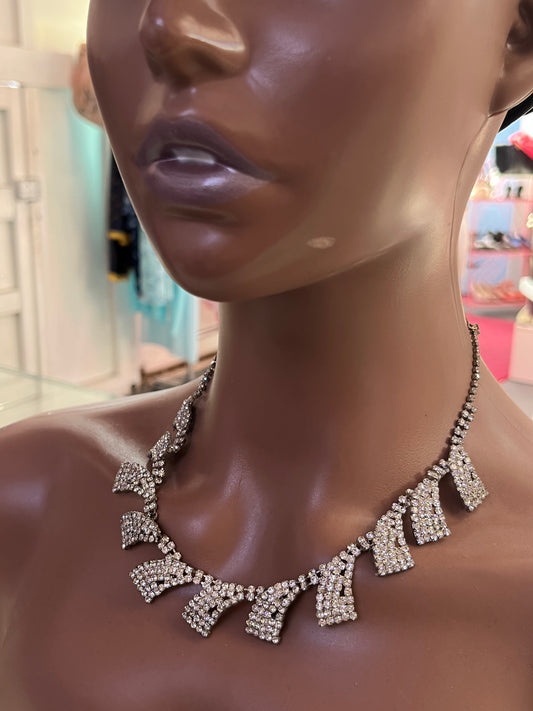 DIAMANTE NECKLACE & EARRINGS