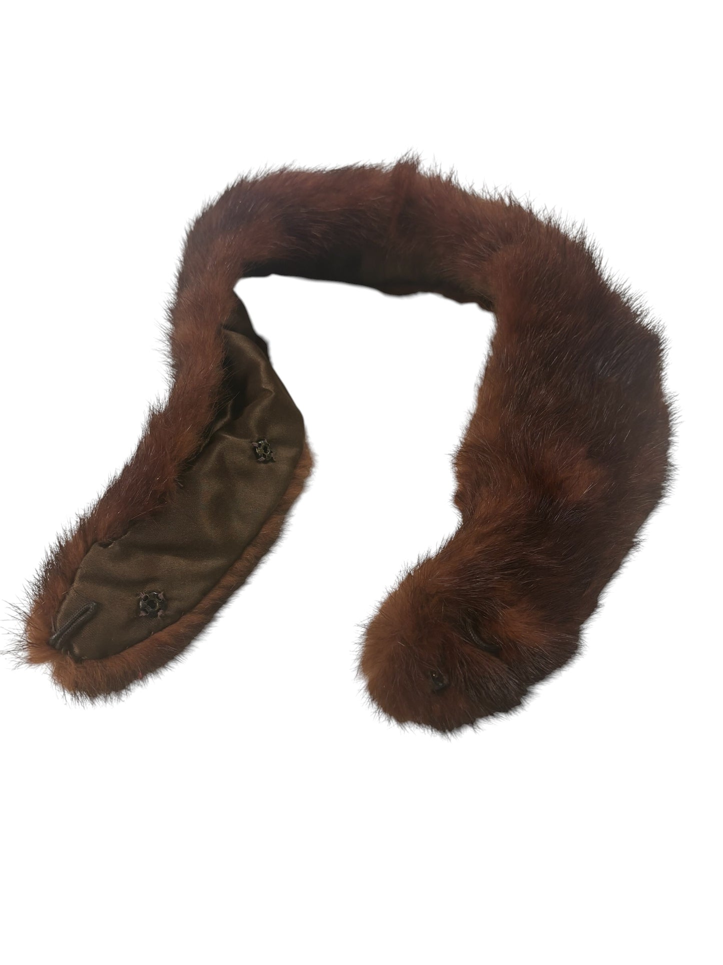 RED BROWN FUR NECK CUFF