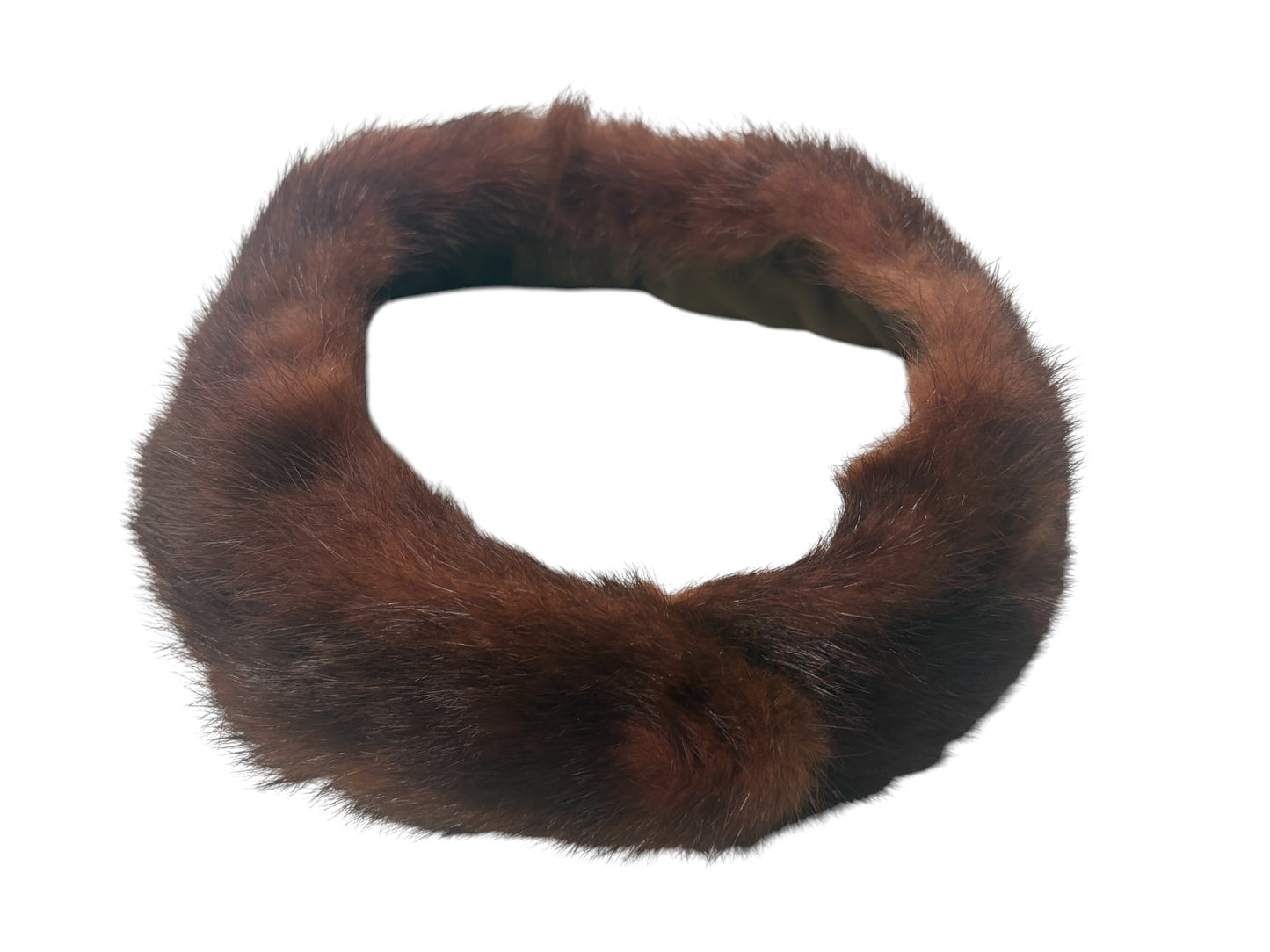 RED BROWN FUR NECK CUFF