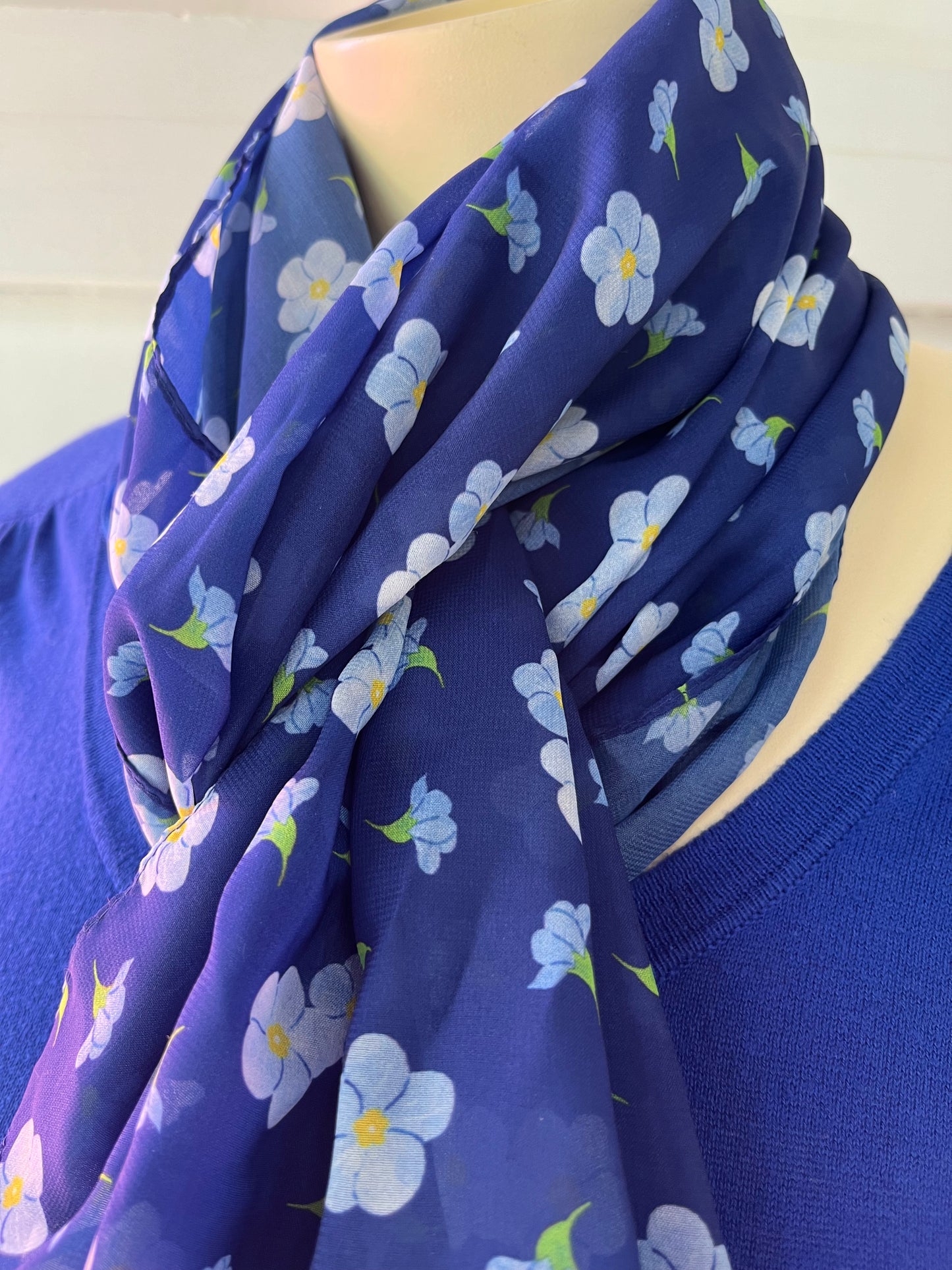 ERSTWILDER - BLUE FORGET ME NOT SCARF