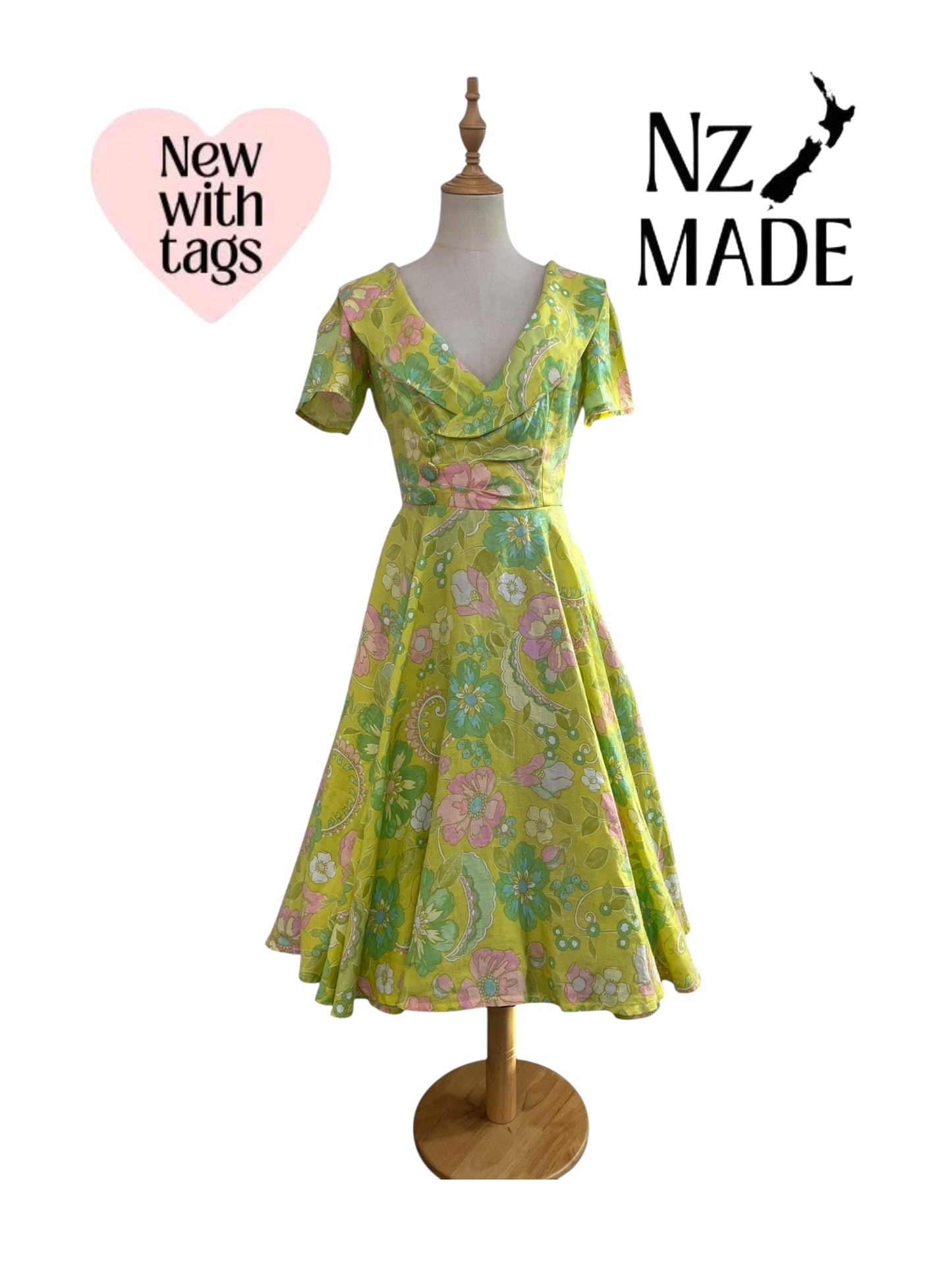 GORGEOUS VIBRANT LINEN DRESS SZ 8