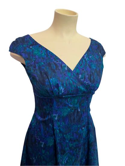 RETROSPECTD  BLUE & PURPLE DRESS sz 16
