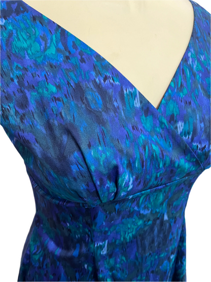 RETROSPECTD  BLUE & PURPLE DRESS sz 16