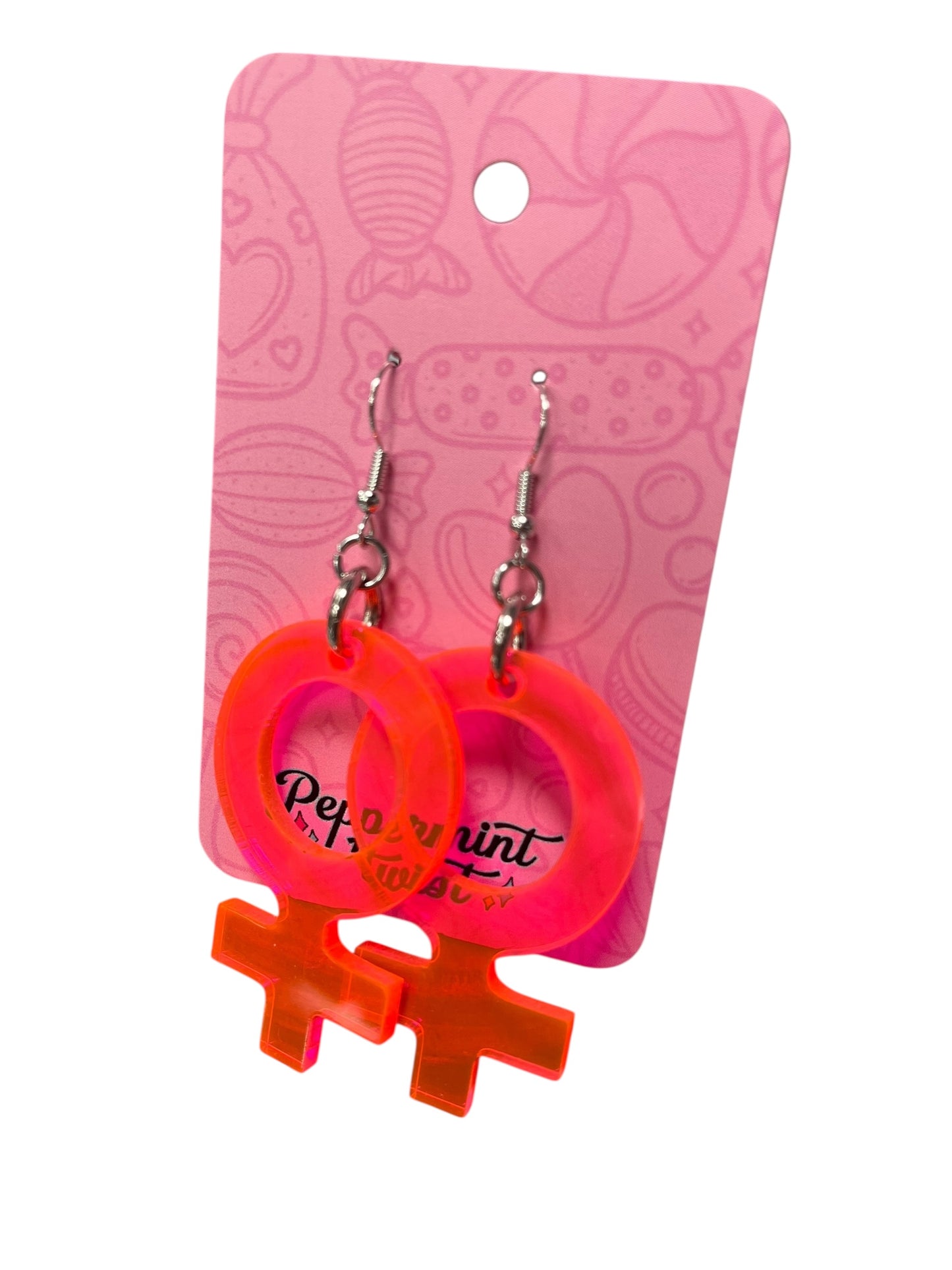 ORANGE FLURO EARRINGS