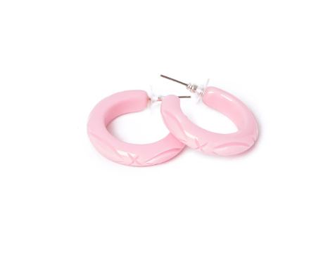 BABY PINK HOOP EARRINGS