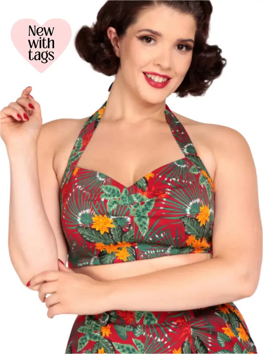COLLECTIF JUNGLE CROP TOP SZ 14