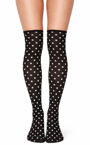 POLKADOT OVER THE KNEE SOCKS