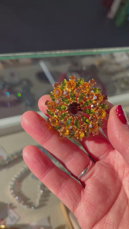 AUSTRIAN  CRYSTAL BROOCH
