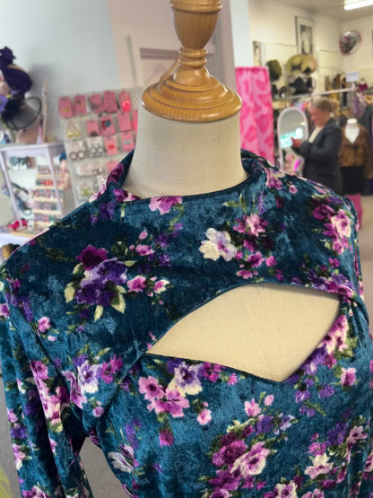 TRACI LORDS MAXI VELVET DRESS | 14