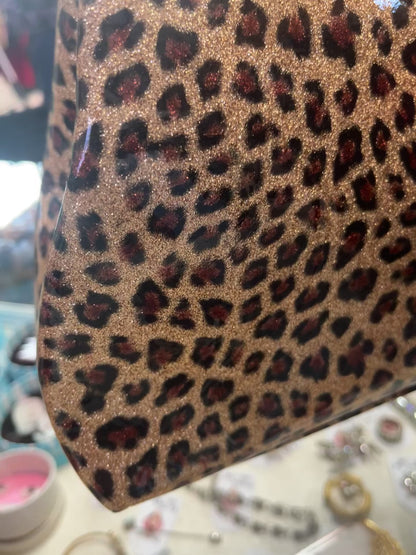 LEOPARD GLITTER BAG