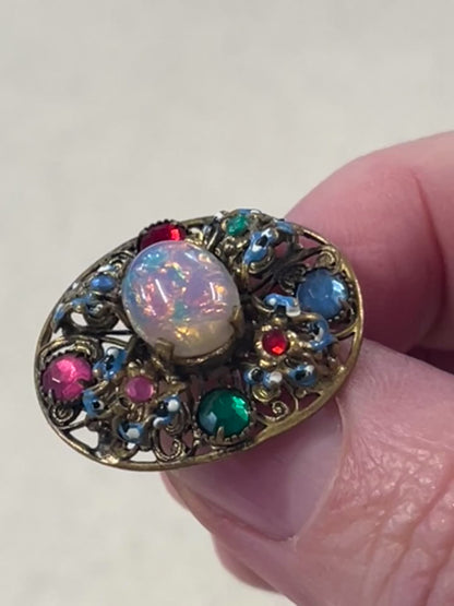 FILIGREE OPAL BROOCH