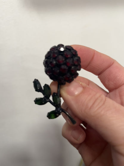 WARNER DOMED CHERRY BROOCH