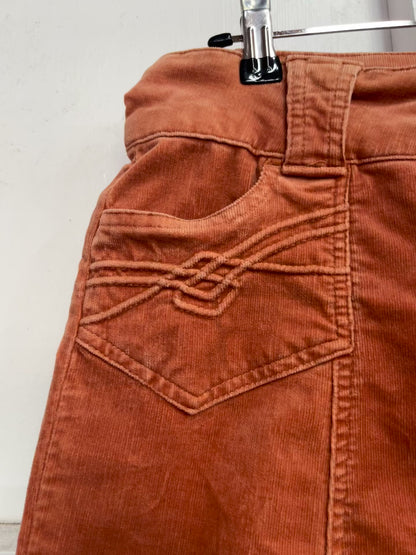 REWIND - ORANGE CORD SKIRT sz 10