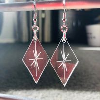 CLEAR DIAMOND STARBUST EARRINGS