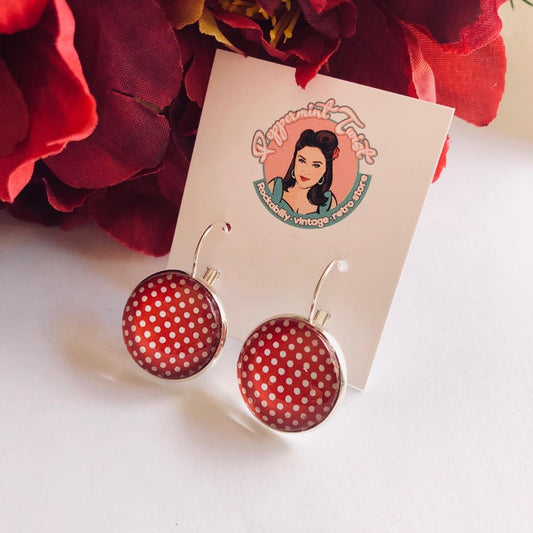 RED POLKADOT EARRINGS