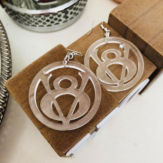 CLEAR V8 EARRINGS